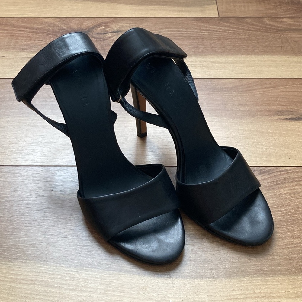 Vince Genna Double Strap Leather Heels - Picture 2 of 11
